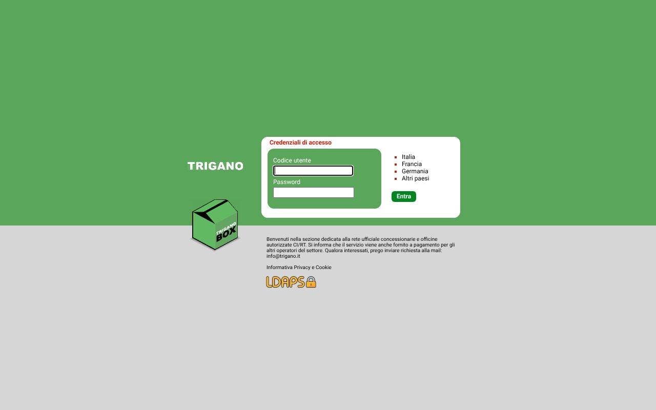 Screenshot of trigano.it