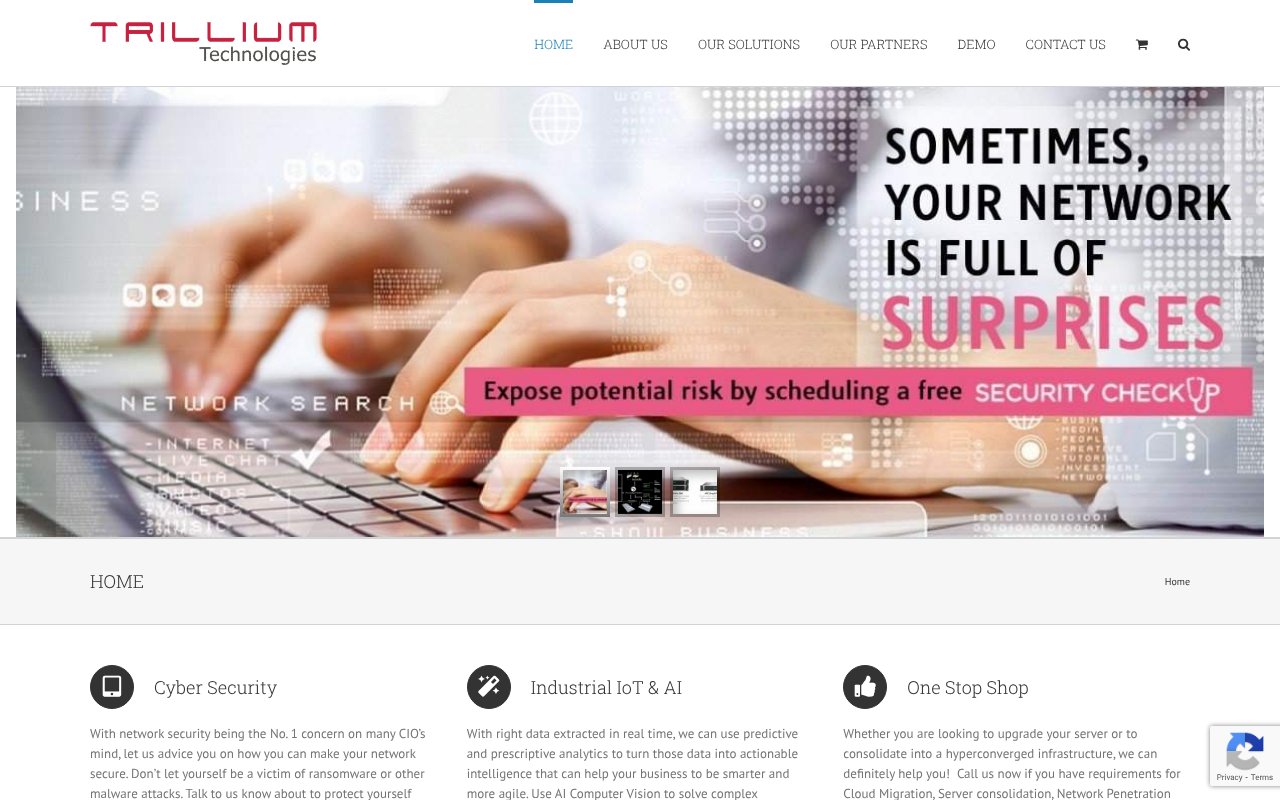 Screenshot of trillium-tech.com