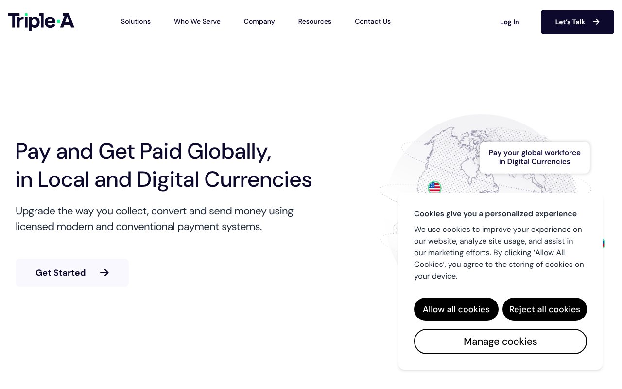 Screenshot of triple-a.io