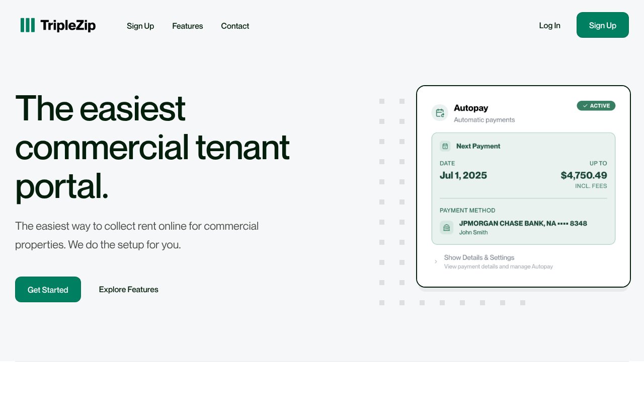 Screenshot of triplezip.ai