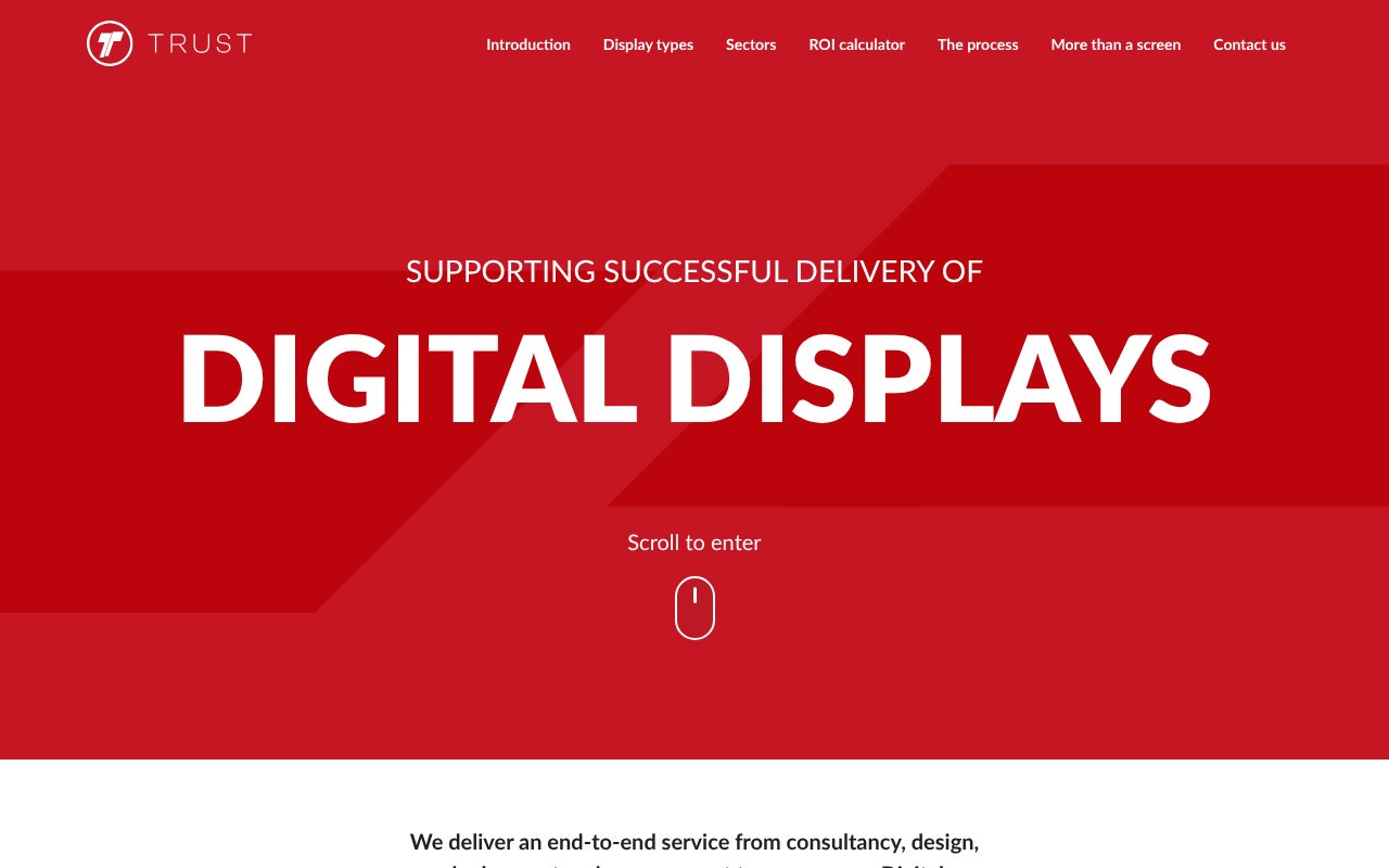 Screenshot of trustdigitaldisplays.com