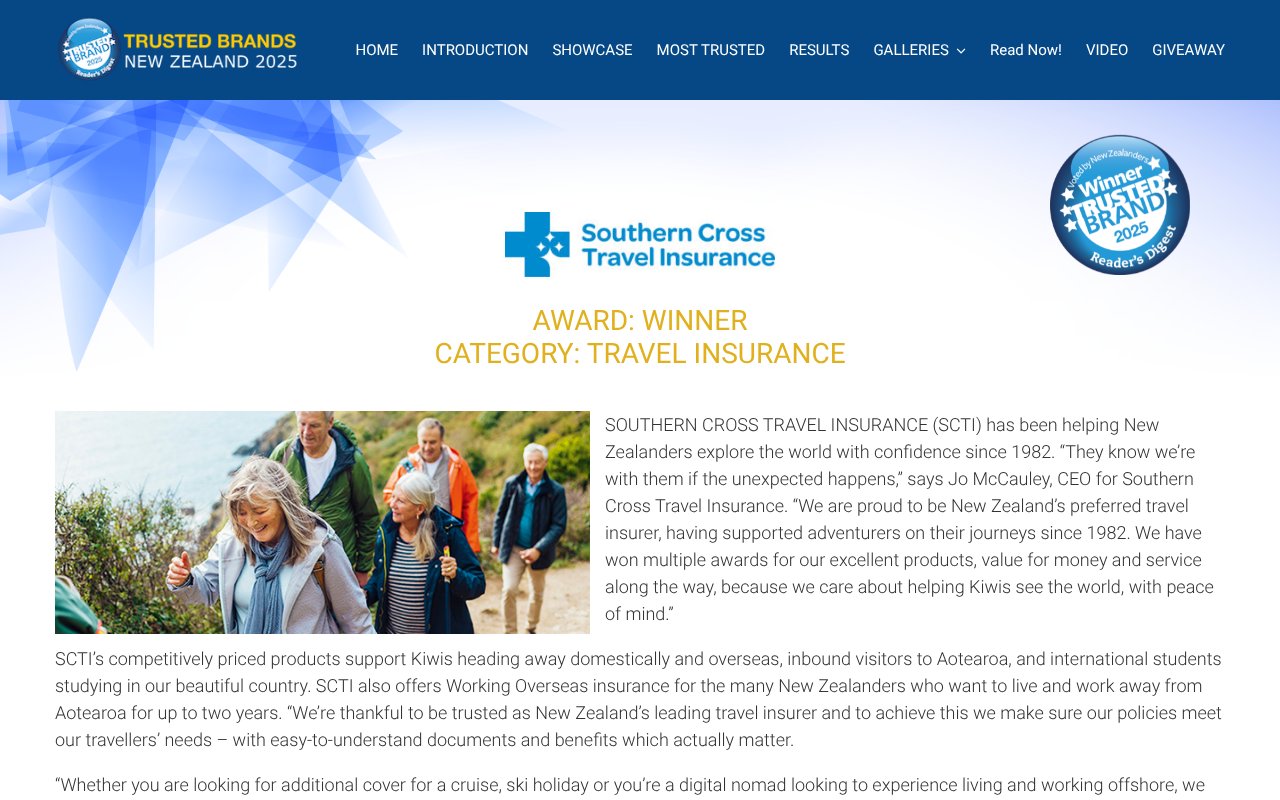 Screenshot of trustedbrands.co.nz