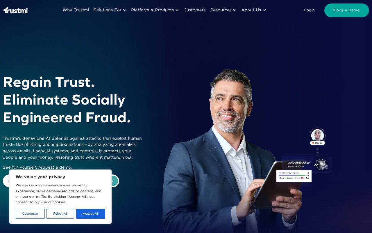 Screenshot of trustmi.ai