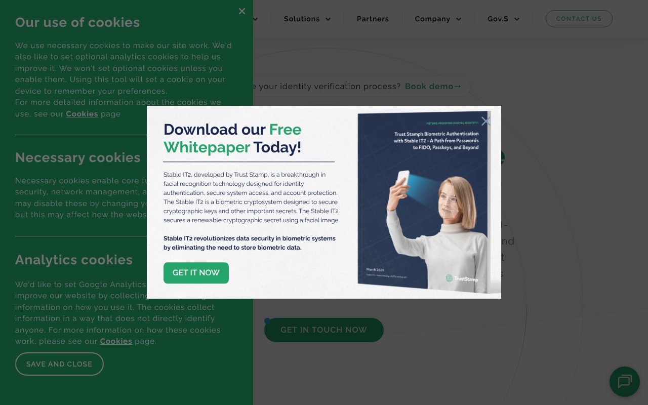 Screenshot of truststamp.ai