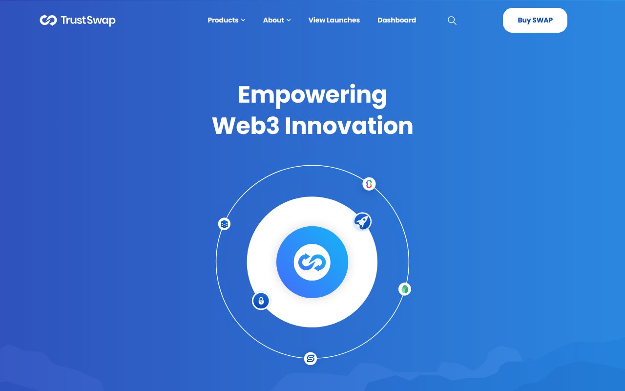 Screenshot of trustswap.com