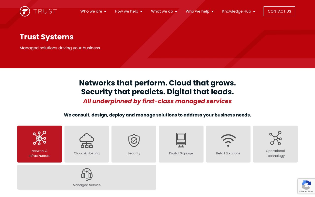 Screenshot of trustsystems.co.uk