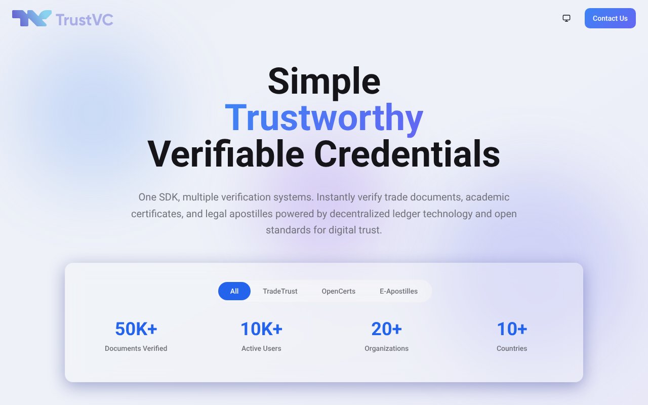 Screenshot of trustvc.io