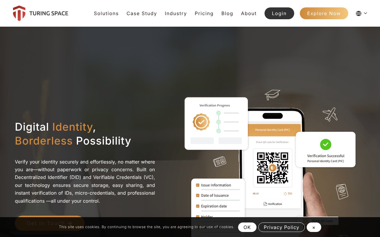 Screenshot of turingcerts.com