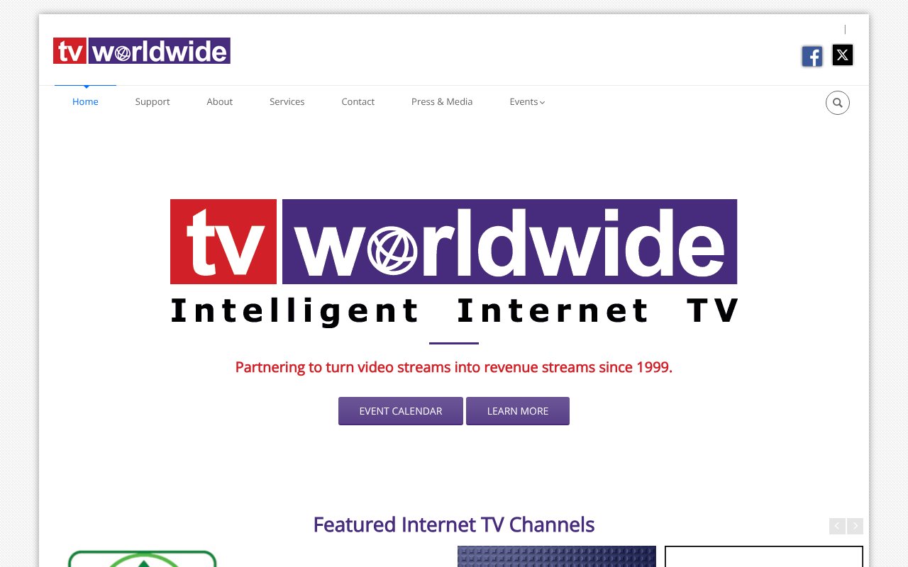 Screenshot of tvworldwide.net