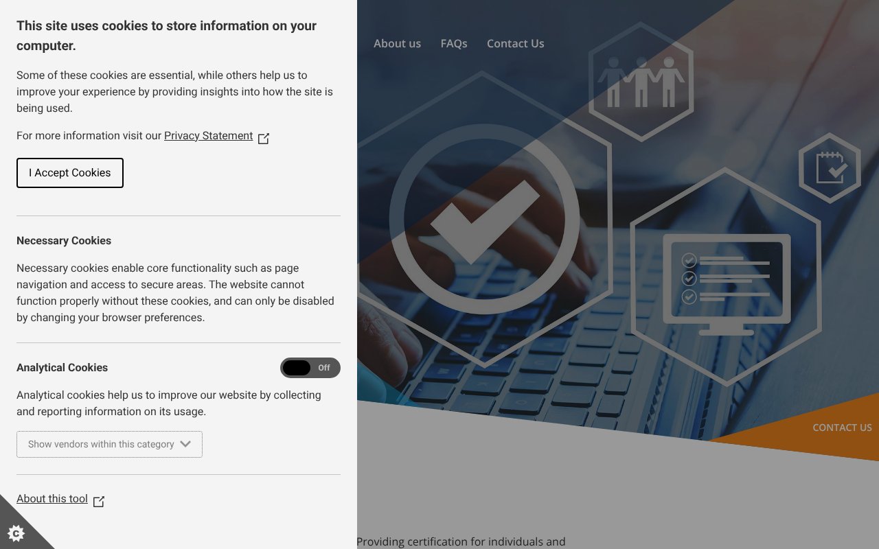 Screenshot of twicertification.com