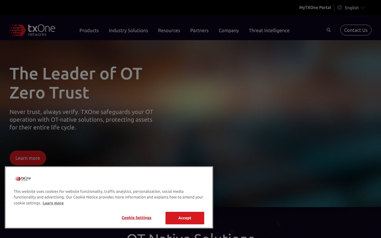 Screenshot of txone.com