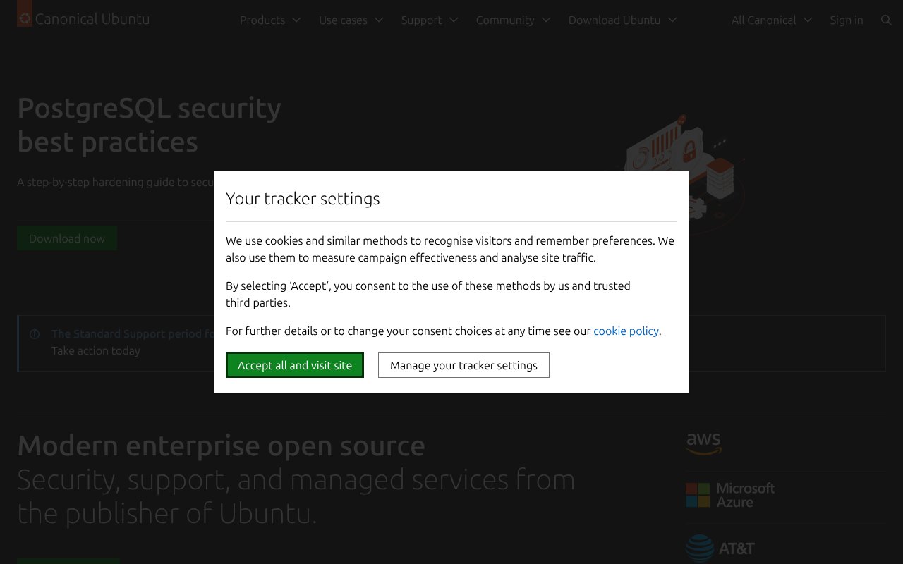 Screenshot of ubuntu.com
