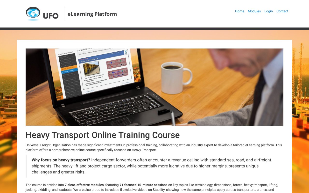 Screenshot of ufotraining.com