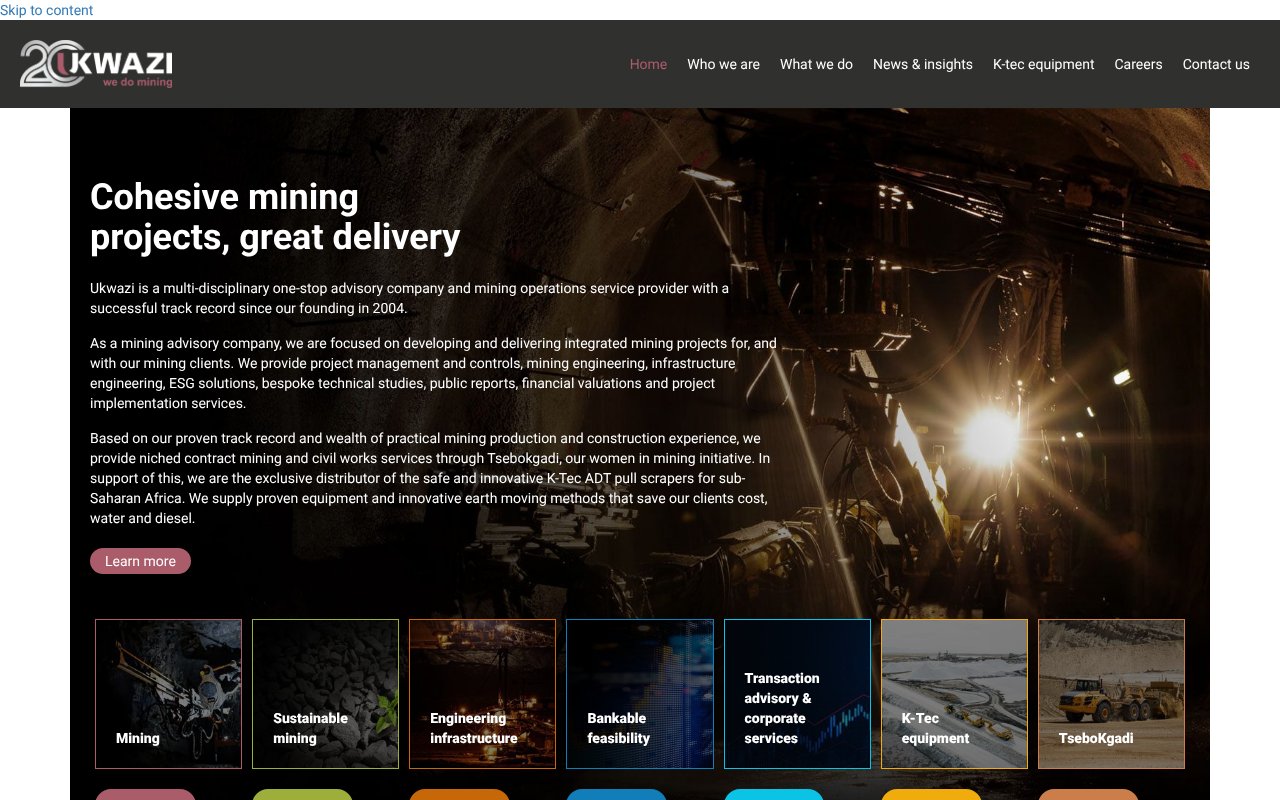 Screenshot of ukwazi.com