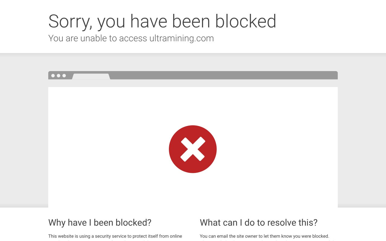 Screenshot of ultramining.com