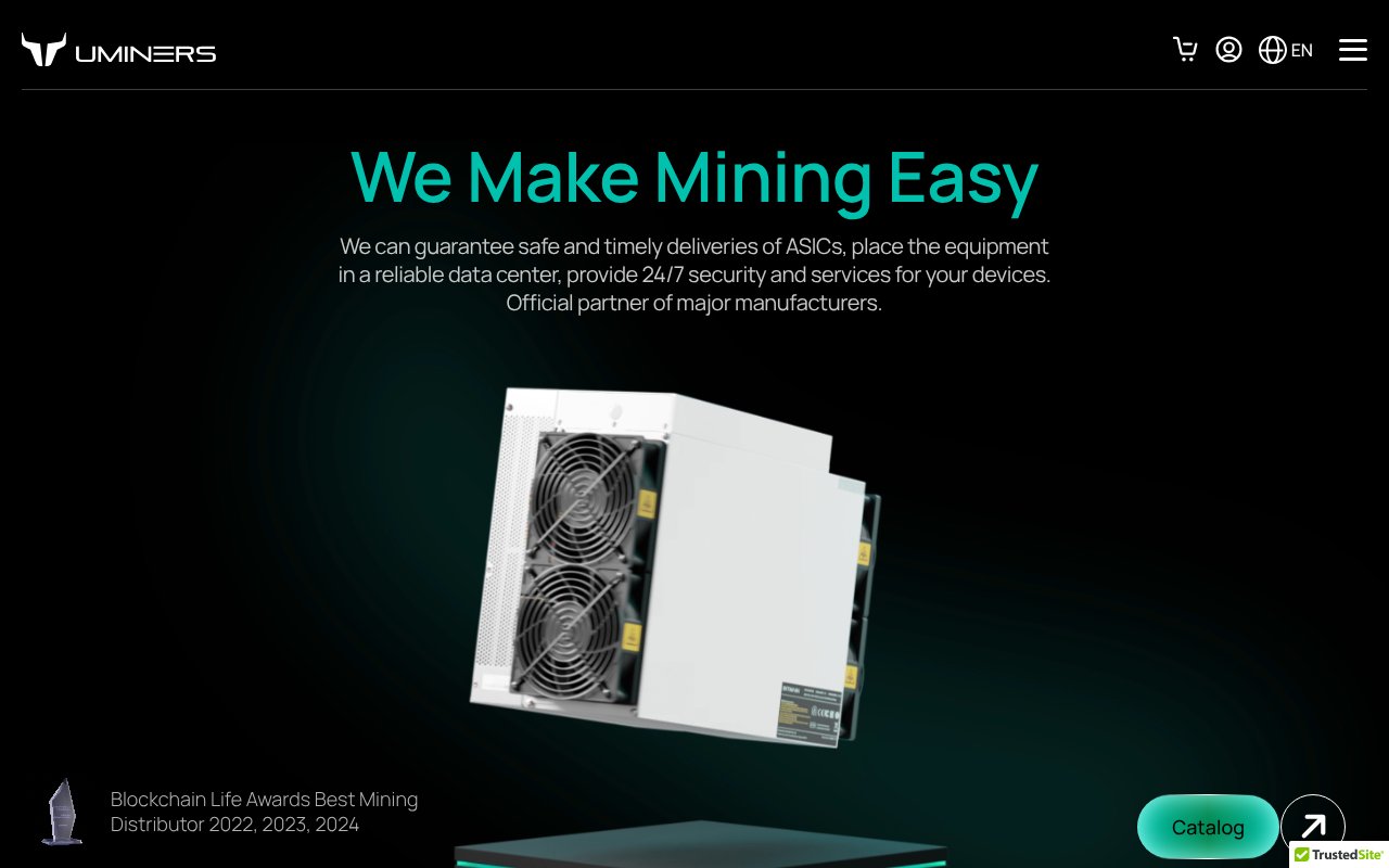 Screenshot of uminers.com