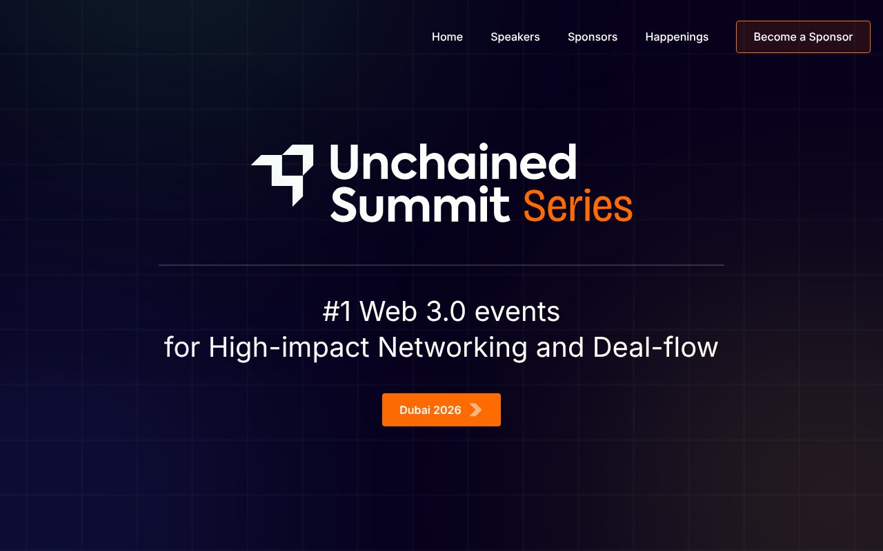 Screenshot of unchainedsummit.com