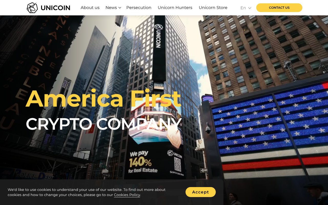 Screenshot of unicoin.com