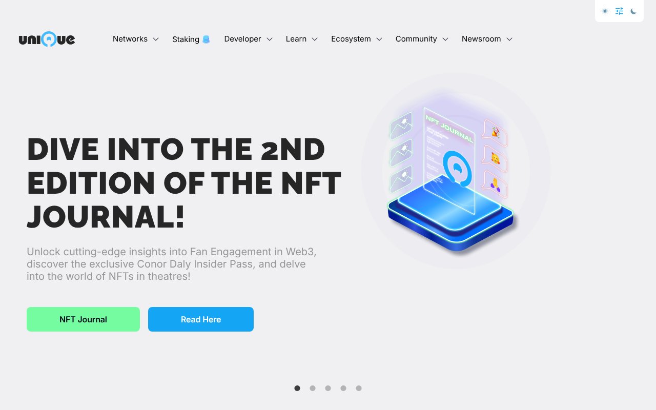 Screenshot of unique.network