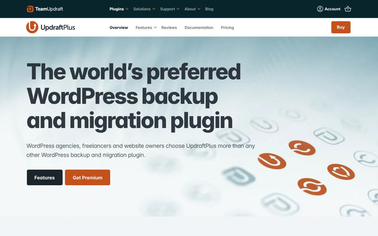 Screenshot of updraftplus.com