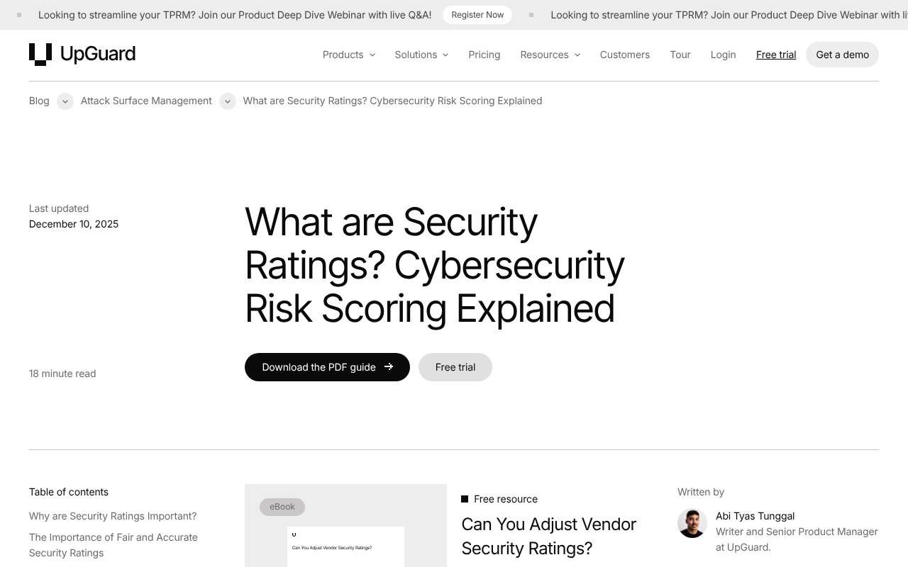 Screenshot of upguard.com