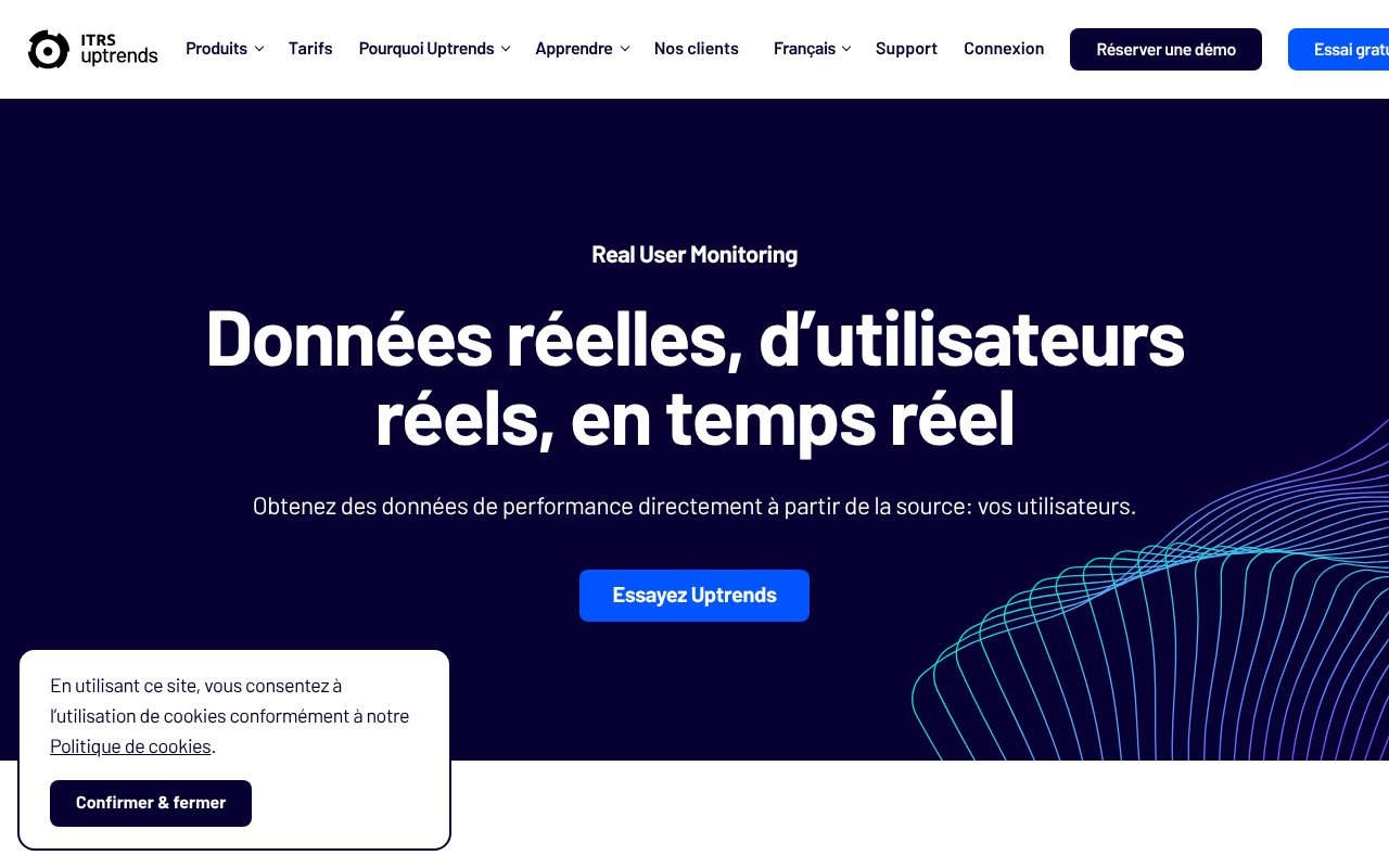 Screenshot of uptrends.fr