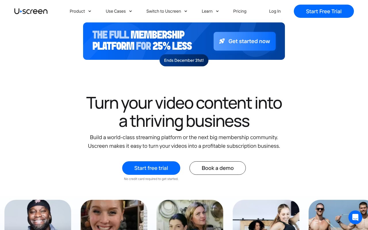 Screenshot of uscreen.tv