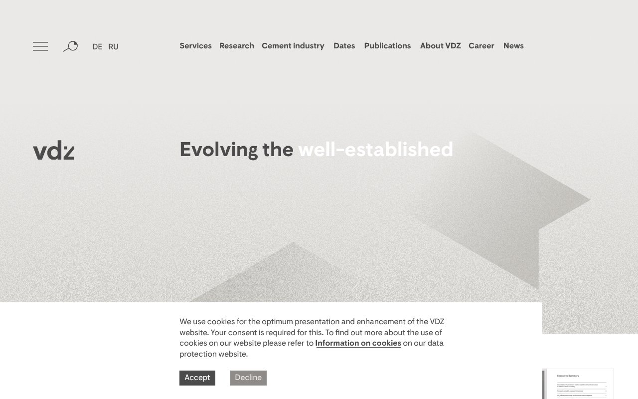 Screenshot of vdz-online.de