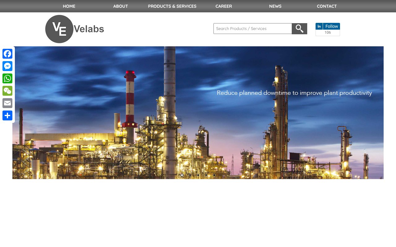 Screenshot of velabs.net