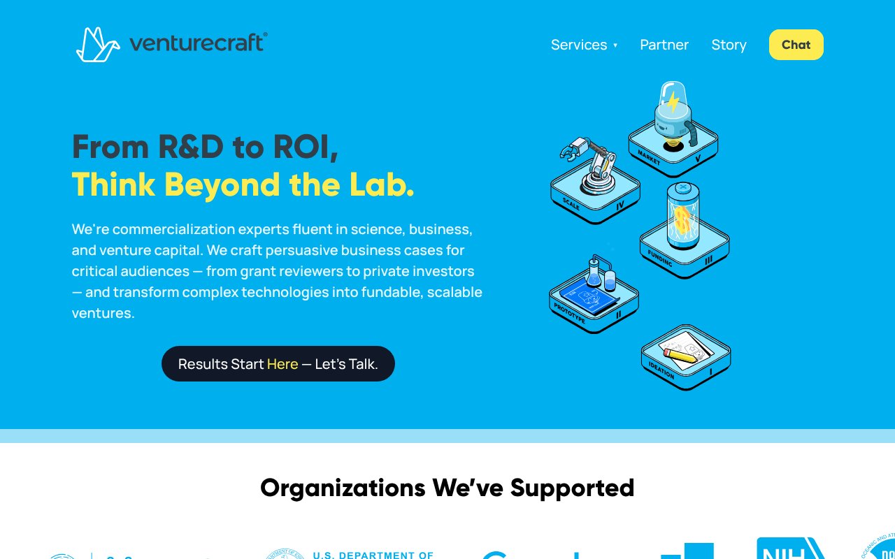 Screenshot of venturecraft.io