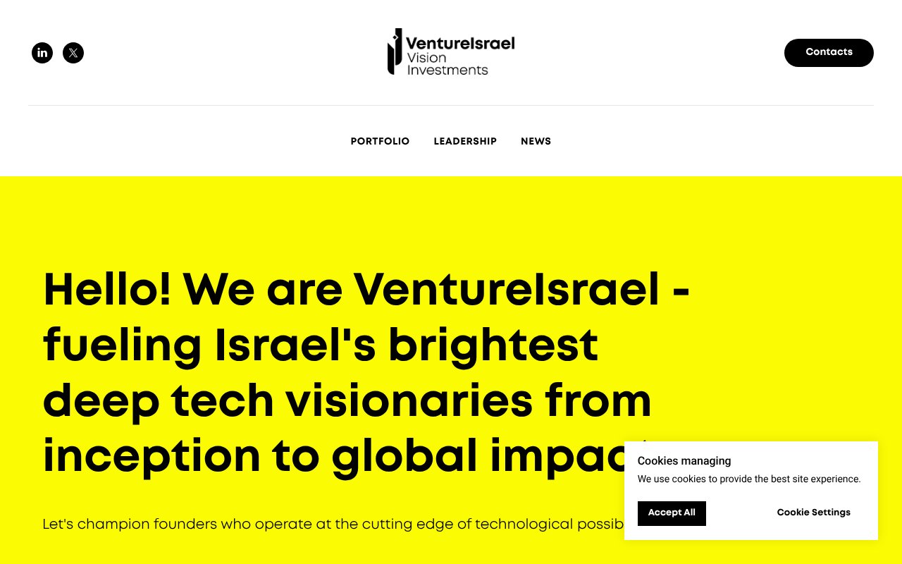 Screenshot of ventureisrael.com