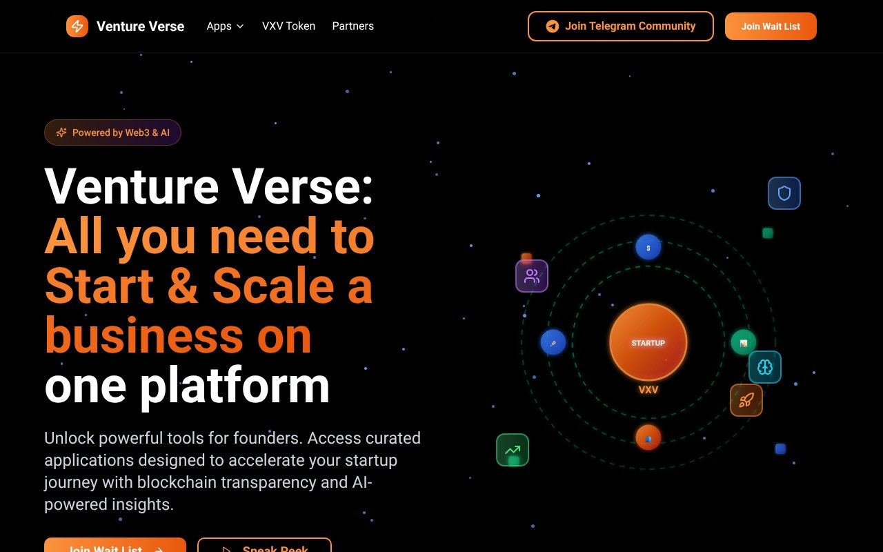 Screenshot of ventureverse.com