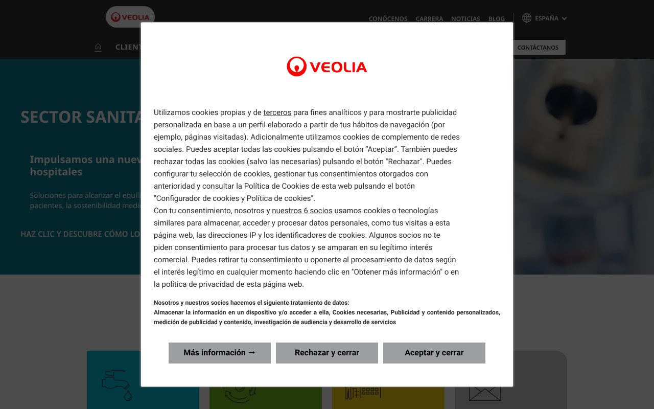 Screenshot of veolia.es