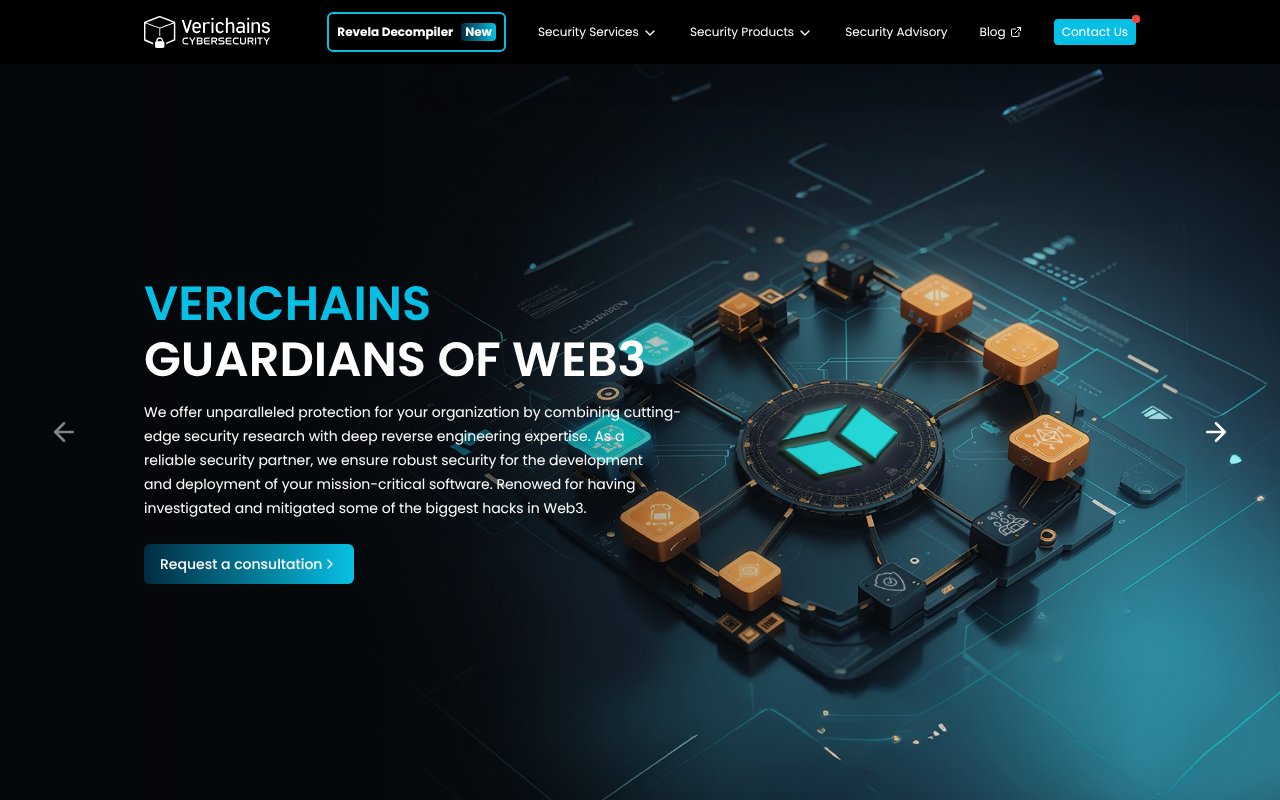 Screenshot of verichains.io