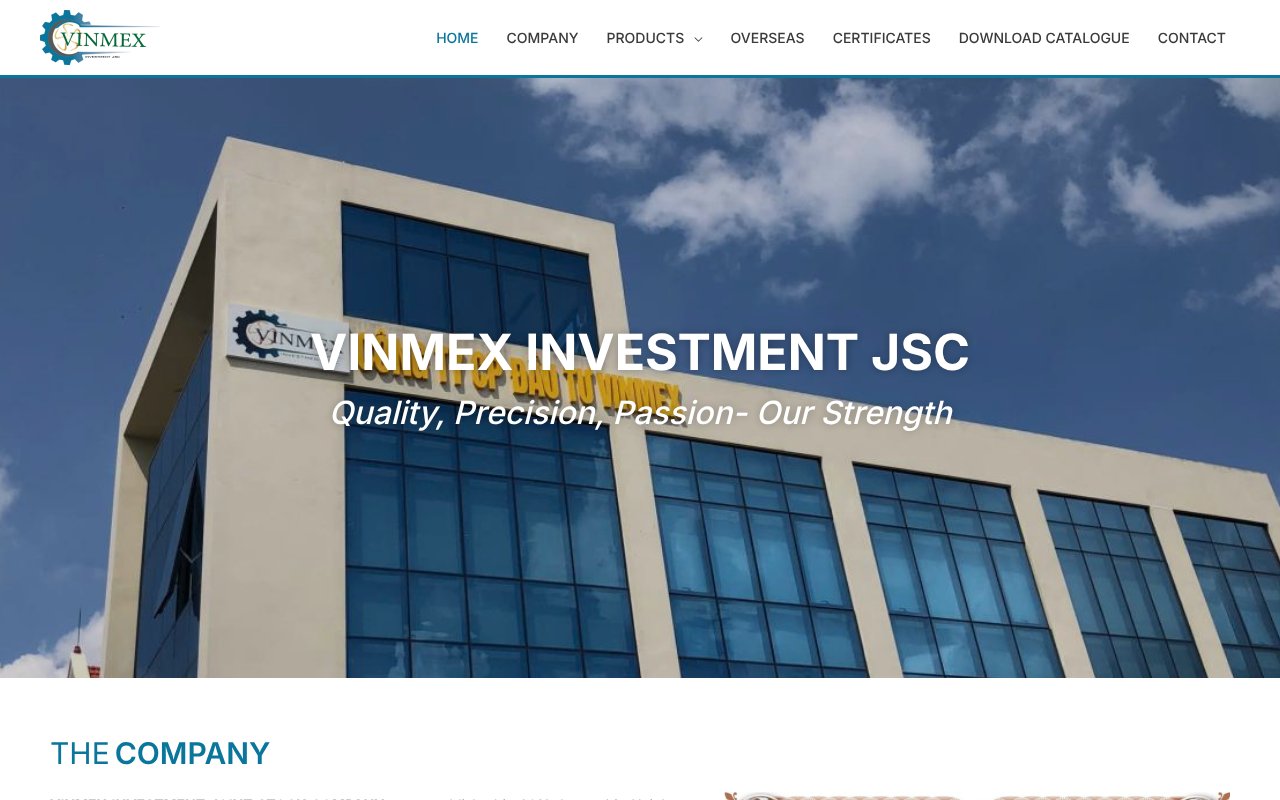 Screenshot of vinmex.vn