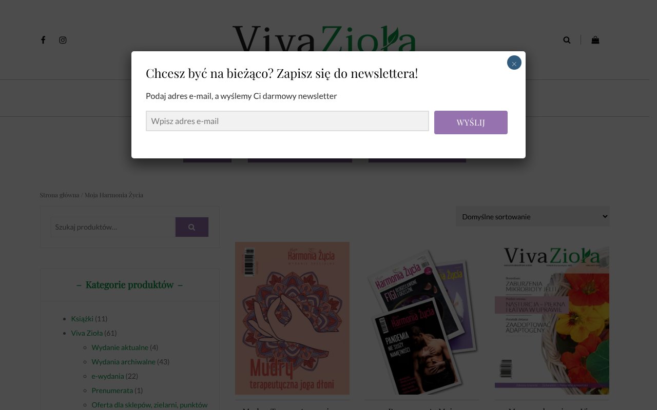 Screenshot of vivaziola.pl