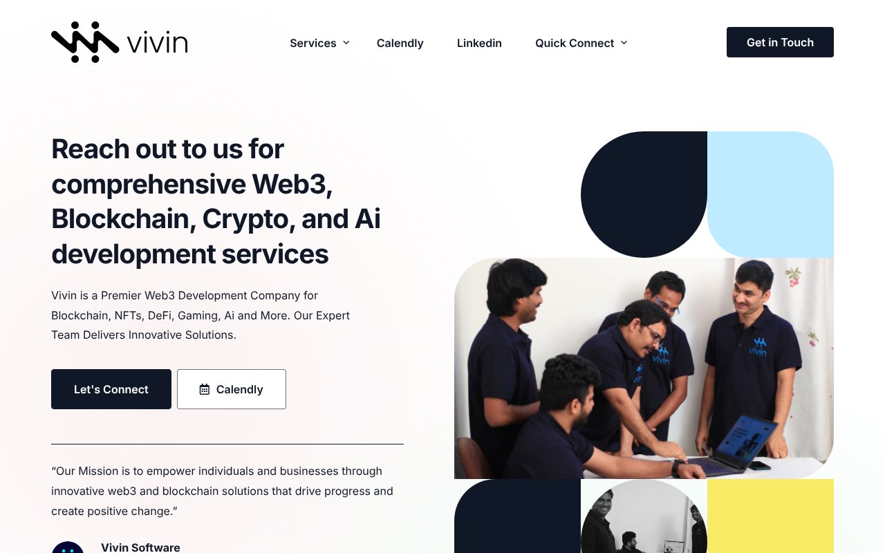 Screenshot of vivin.io