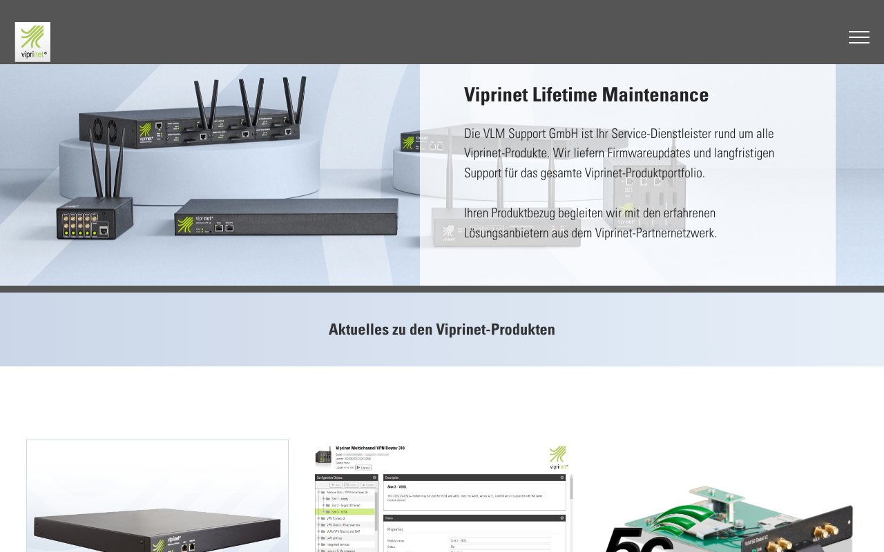 Screenshot of vlm.support