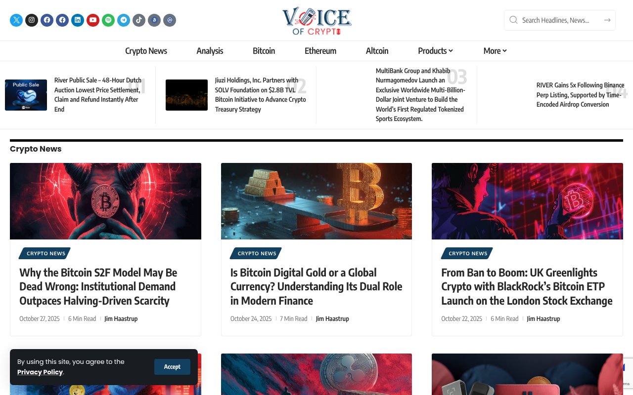 Screenshot of voiceofcrypto.online
