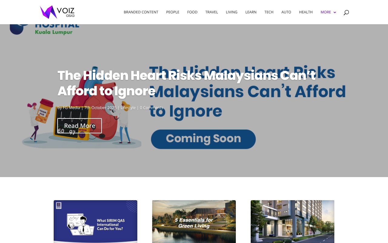 Screenshot of voiz.asia