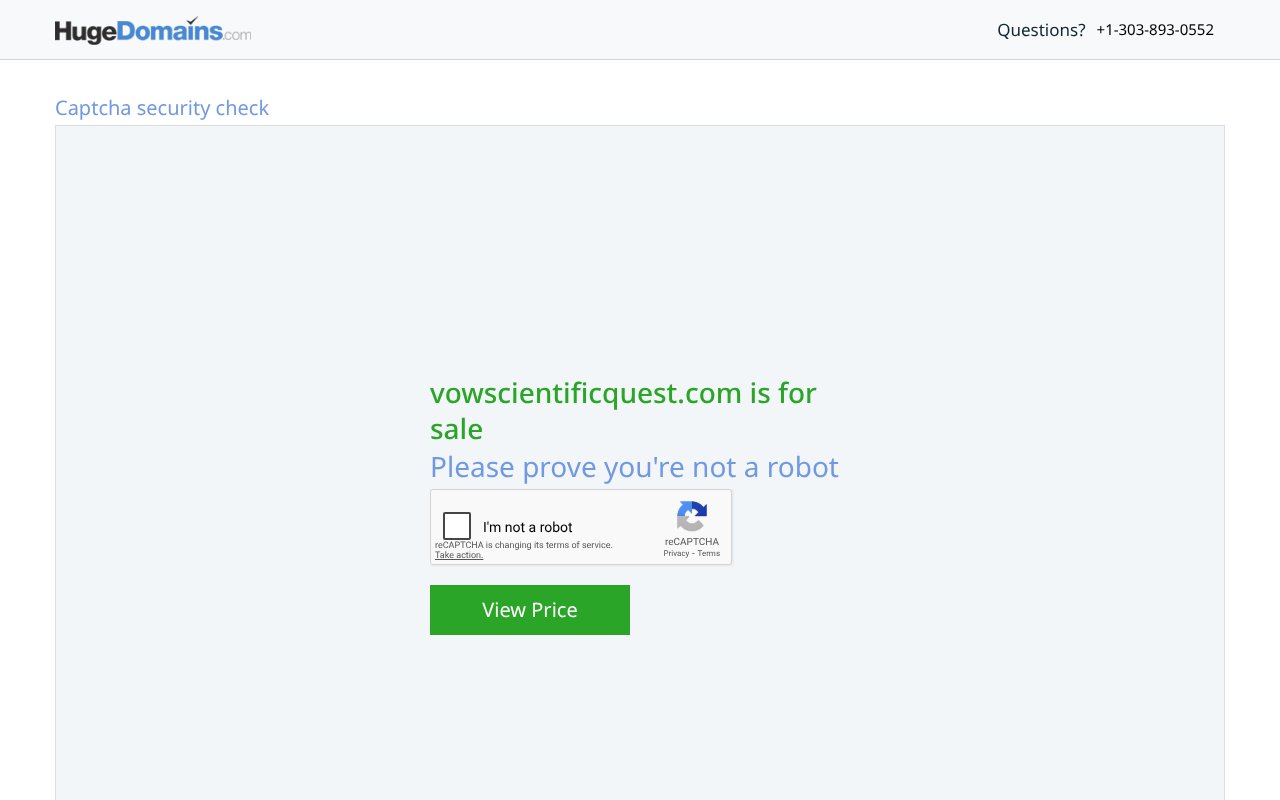 Screenshot of vowscientificquest.com