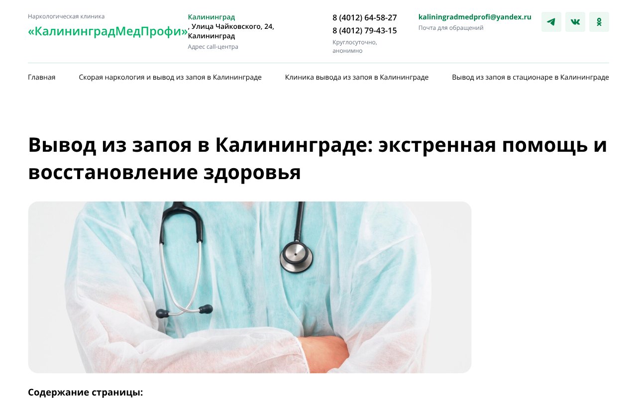 Screenshot of vyvod-iz-zapoya-kaliningrad15.ru