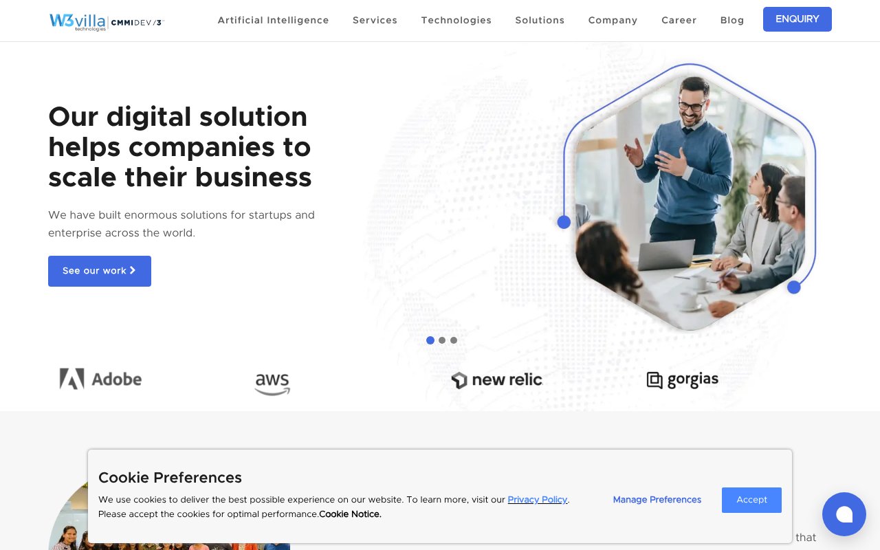Screenshot of w3villa.com