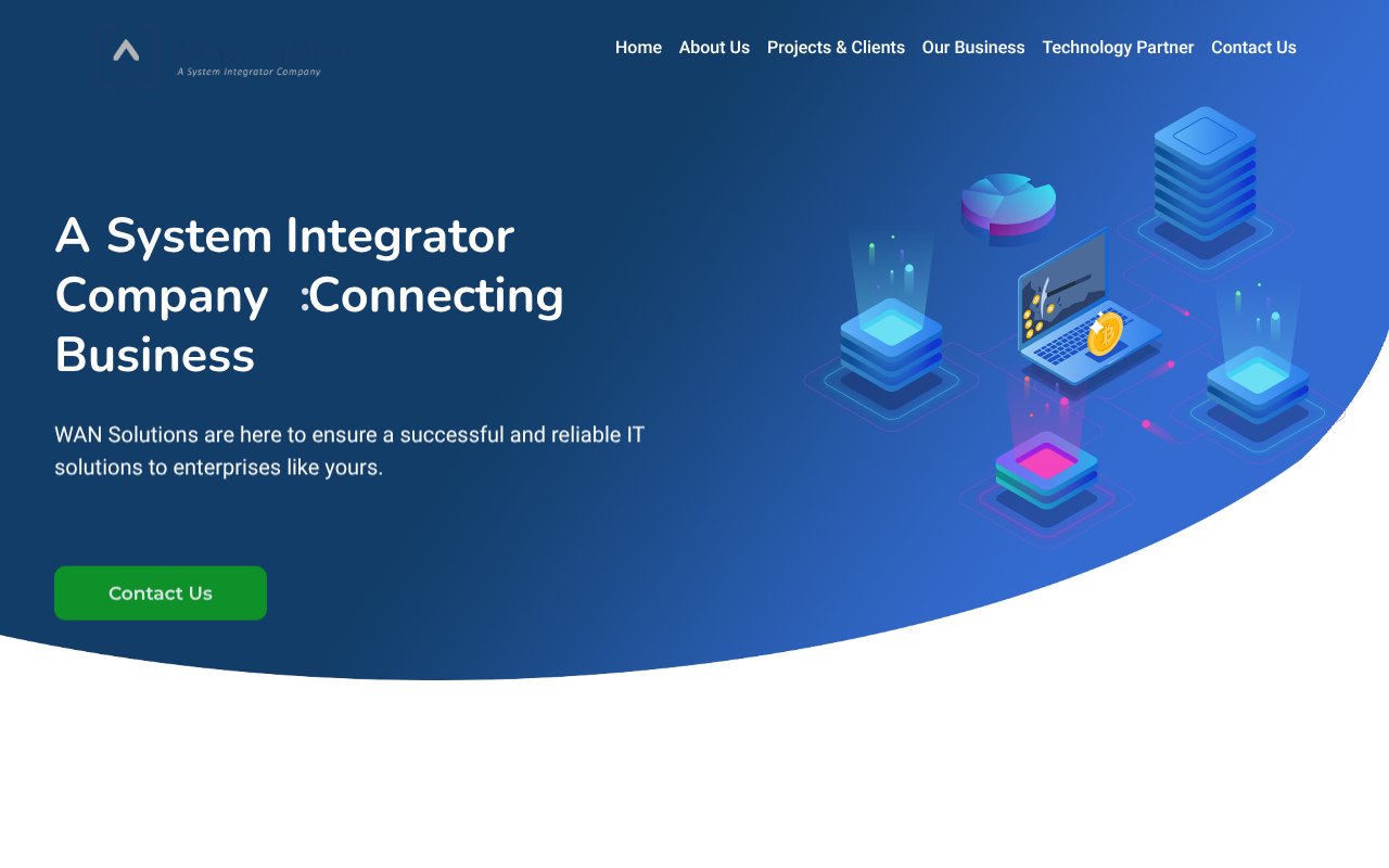 Screenshot of wansolutions.co.id