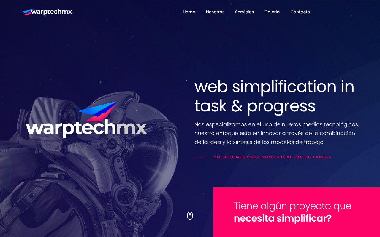 Screenshot of warptech.mx