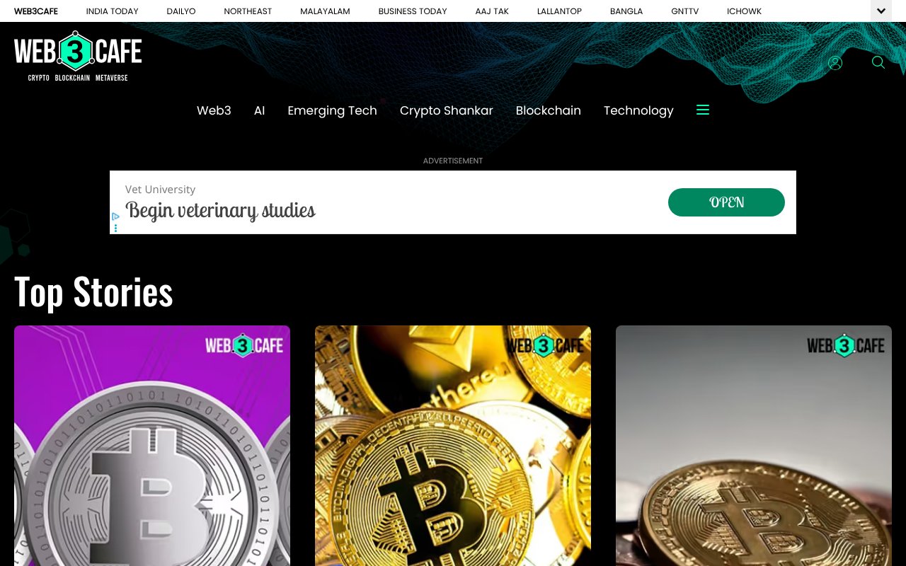 Screenshot of web3cafe.in