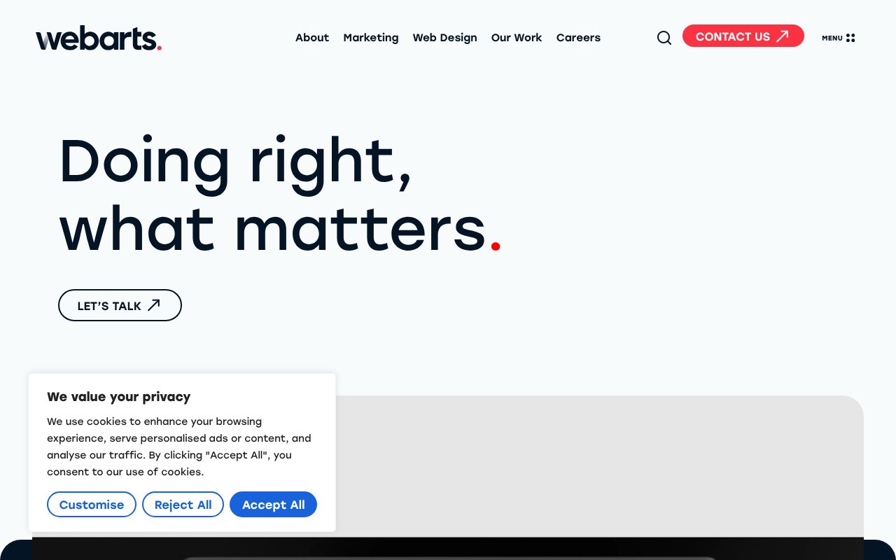 Screenshot of webarts.agency