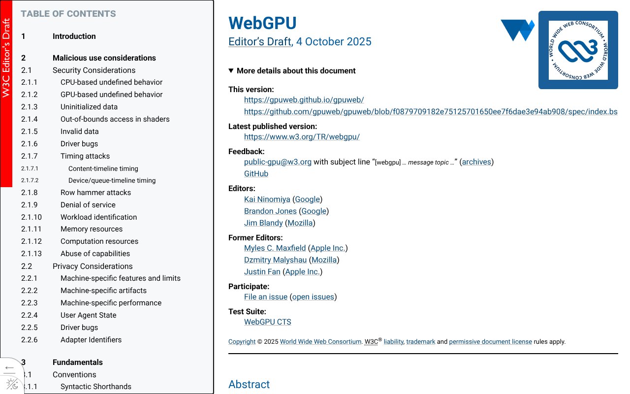 Screenshot of webgpu.dev