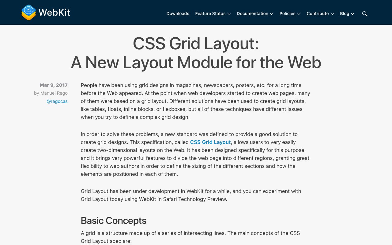 Screenshot of webkit.org