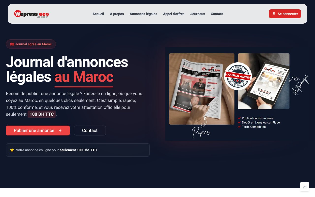 Screenshot of wepresseco.com